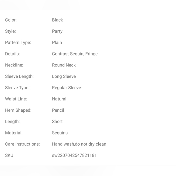 Black Sequin Party dress - Picture 4 of 4